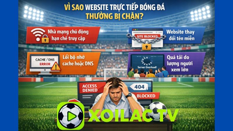 Vì sao các website trực tiếp bóng đá thường bị chặn? Vì sao các website trực tiếp bóng đá thường bị chặn?